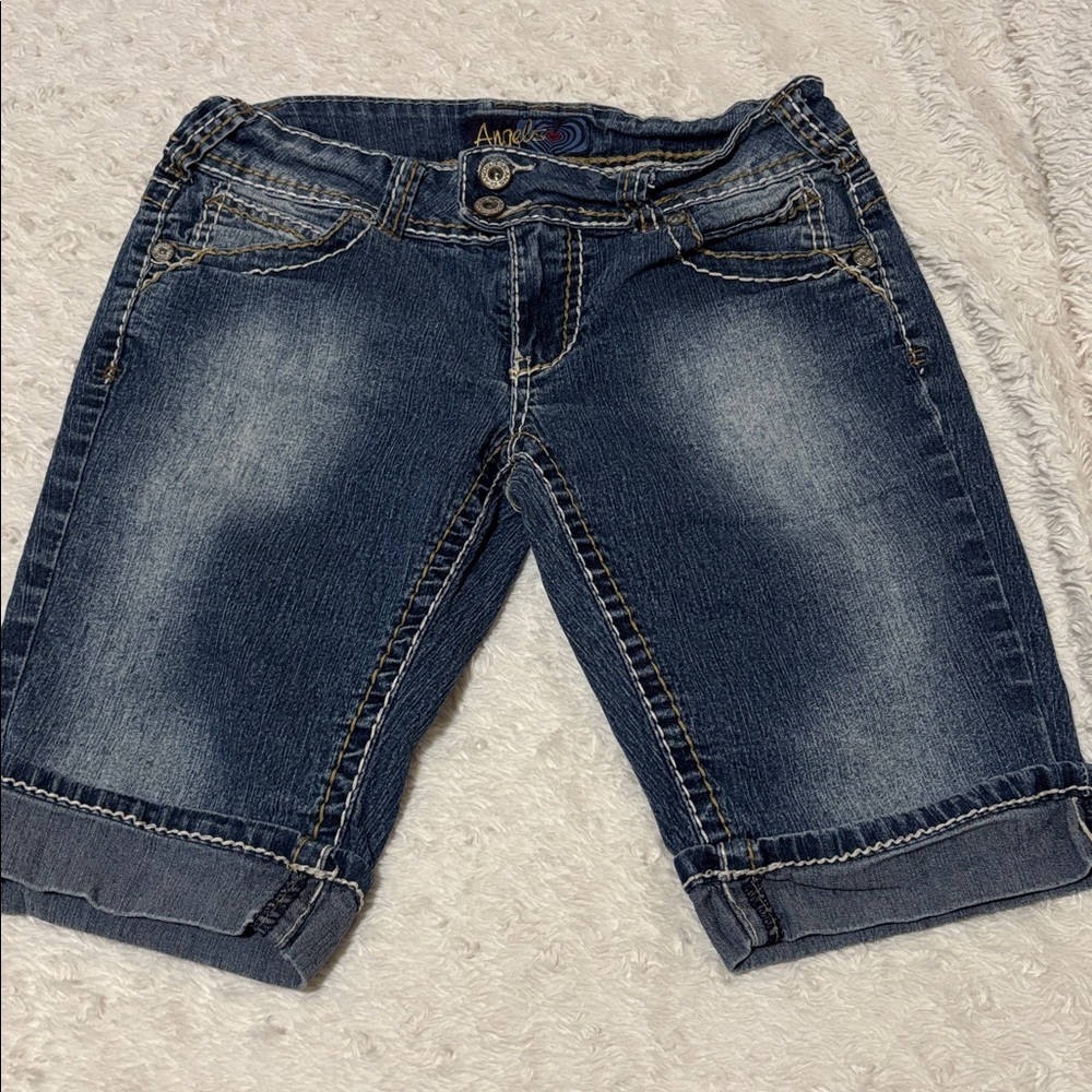 Angels Blue Denim Shorts